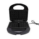 Pssopp Elektrisches Waffeleisen, Antihaftbeschichtete Edelstahlpfanne, Schnelles Aufheizen, Platzsparend, Zusammenklappbar, Tragbares Waffeleisen für die Zubereitung von