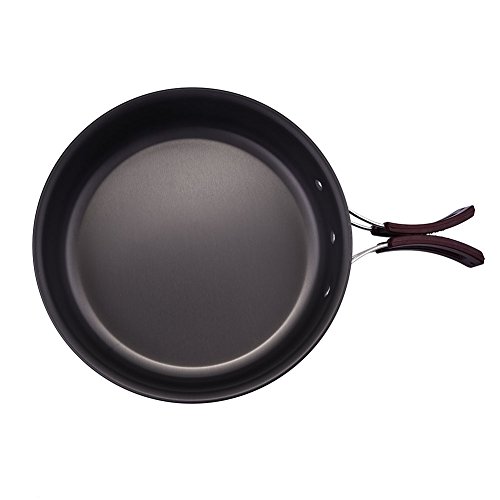 Aneil Outdoor Frying Pan with Folding Handle High Strength Oxidation Pot Camping Cooking Picnic...