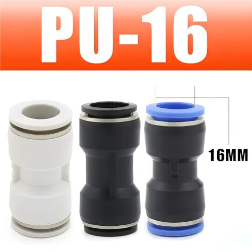 Conector de plástico PU/PG de 16mm para reparación rápida de circuitos neumáticos rectos 3