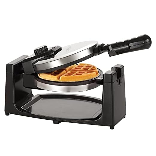 BELLA Classic Rotating Belgian Waffle Maker with Nonstick Plates, Removable Drip Tray, Adjustable Browning Control and Cool Touch Handles, Stainless Steel, 13991