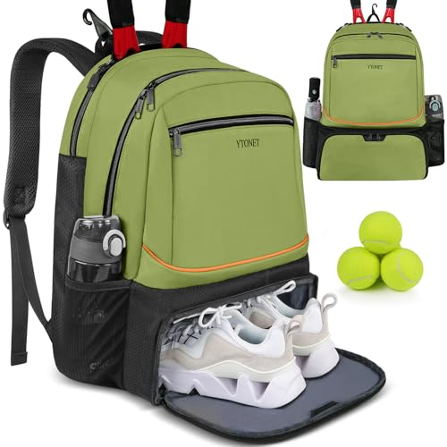 Image of Ytonet Tennis Bag Tennis Backpack for Women Men 2 Rackets