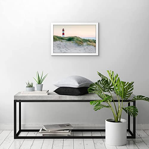 Americanflat 12x18 Poster Frame with Polished Plexiglass - White Picture Frame - Wide Photo Frames Made of Engineered Wood for Vertical or Horizontal Wall Display - Epic Collection - White