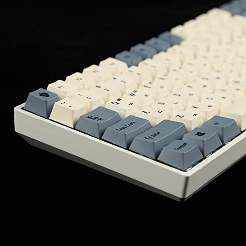 Image of 145 Apricot Yellow Korean Dye-Sub Mac Keycaps Thick PBT Cherry Profile Key caps for TKL 61 64 68 75 87 96 104 108 GMMK MX Mechanical Keyboard