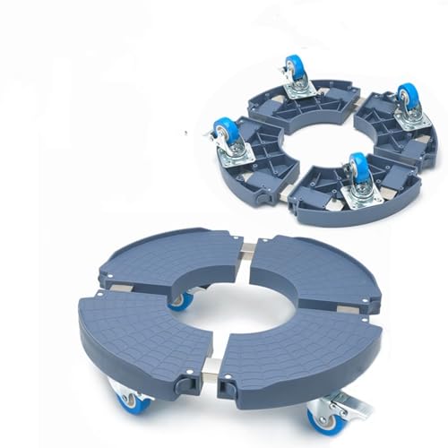 Rullo per piante regolabile da 42 a 61 cm, resistente, capacità 400 kg, ruote girevoli a 360°, per uso interno/esterno, perfetto per grandi piante in vaso