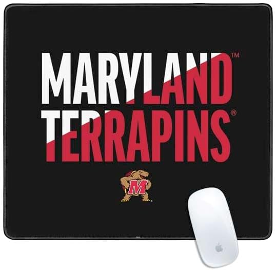 Skinit Small Gaming Mouse Pad - Officially Licensed Maryland Design with Stitched Edges, Waterproof, Non-Slip Rubber Base, Desk Mat for Keyboard & Mouse, 12.6" x 11" inches