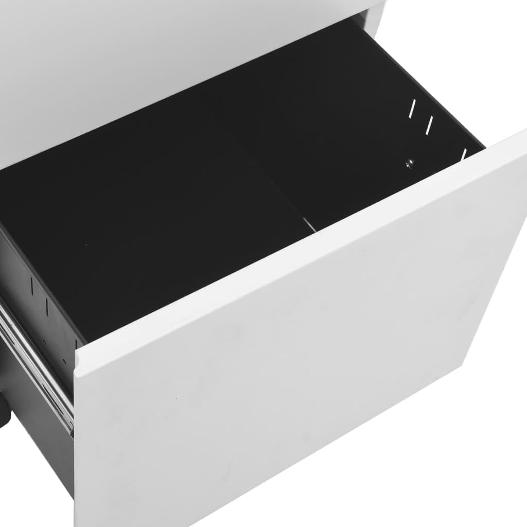 vidaXL Schedario Mobile Grigio Chiaro 39x45x67 cm in Acciaio