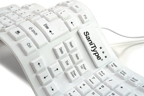 Clavier USB QWERTY Blanc WetKeys résistant aux liquides et poussières