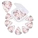 Pink White Marble Pattern Print Guitar Picks 12 Pack Guitar Plectrums with Storage Box Bass Picks For Acoustic Guitar Bass Electric Ukulele Includes 0.46mm, 0.71mm, 0.96mm