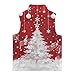 TOADDMOS Christmas Tree Full Zip Vest Wind Proof Girls Zippered Vests 2T Soft Winter Lightweight Sleeveless Fleece Jacket with Pocket Fashion Warm Sleeveless Jacket for Spring Fall