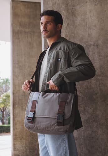 Pasta Lenna's Carteiro de Lona LE09 Cinza