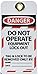 NMC LOTAG28-25 Danger DO NOT Operate Equipment Lock-Out TAG & Lock to BE Removed ONLY by: Tag - [Pack of 25] 3 in. x 6 in. Vinyl 2 Side Danger Tag