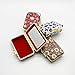 MIAO JIN 4PCS Square Lipstick Case with Mirror Lipstick Case Double Branch Storage Case Kiss Lock of Iron Mini Portable Vintage Floral Pattern Jewelry Case Cosmetic Case