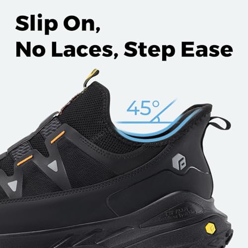 FitVille Extra Wide Sneakers for Men Slip-on Shoes, Soft Comfortable Mens Running Shoe, Slip Resistant Hiking Walking Shoes with Arch Support & Wide Toe Box3