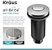 KRAUS Garbage Disposal Air Switch Kit in Spot-Free Stainless Steel with Push Button, AC Adapter, Power Cord, and Air Tube Included, KWDA-100SFS