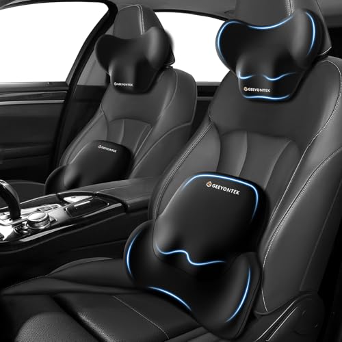 Car Lumbar Support Pillow and Neck Pillow kit for Back & Neck Pai...