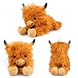 CARROUSEL Highland Cow Highland Cow Teddy HighlandCow Plush Stuffed Animals Toy for Kids Highland-Cows Gifts Ornaments for Boys Girls Women Birthday Present Gifts Age 3+ - Image 4