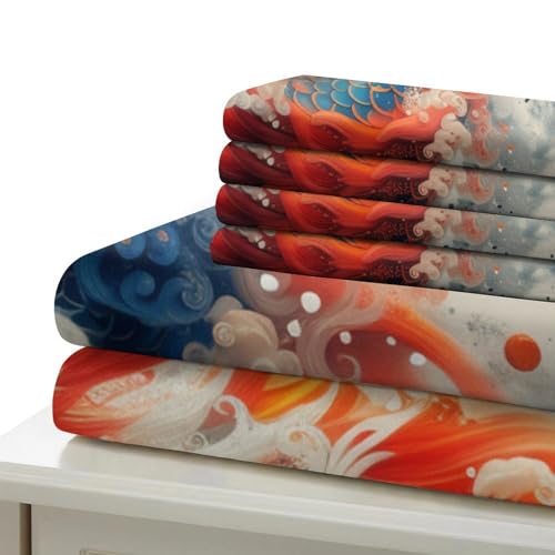 Parure de lit microfibre douce anti-plis 135x200 avec fermeture éclair motif dragon - 6
