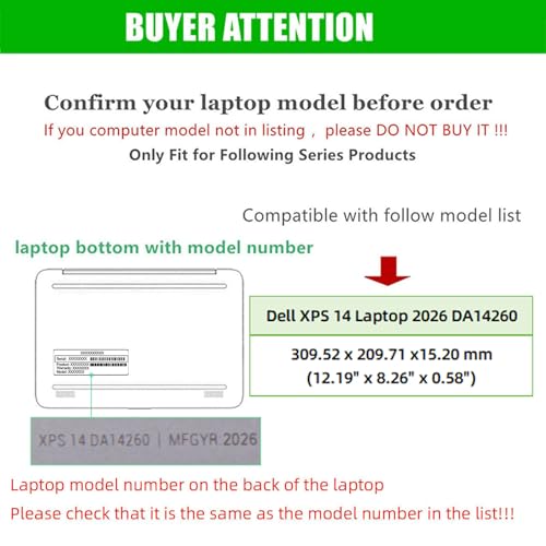 Funda para Laptop Dell XPS 14" 2026 PU Cuero Negra miniatura 2