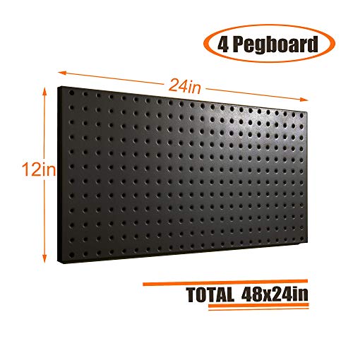 Wallmaster 8-Bin Storage Bins Garage Rack System & 48Pcs Pegboard Hooks Set Pegboard Tool Organizer #TOP6