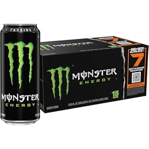 Monster Energy Drink, Green, Original, 16 Ounce (Pack of 15)