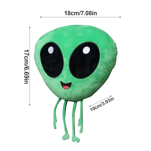 Brinquedo de pelúcia alienígena | Almofada Alienígena | Almofada de pelúcia macia de 17 cm, almofada