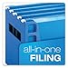 Pendaflex 23011 Desktop File, w/Hanging Folders,12-3/16-Inch x6-Inch x9-1/2-Inch , Blue