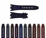 Ewatchparts 28MM LEATHER WATCH STRAP BAND FOR AP 42MM AUDEMARS PIGUET 15703ST 26470ST 15710
