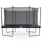 Pioneer Rechteckig 370 Trampolin Outdoor mit Sicherheitsnetz – 370 x 250 cm Gartentrampolin – Hohe Sprungkraft mit S400-Federn – Werkzeugloser Aufbau – Robuster Rahmen – Für Kinder & Familie