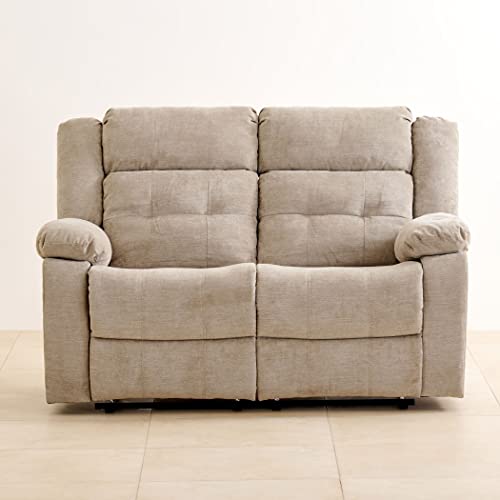 Image of Home Centre 2 Seater Helios Zurich Fabric Recliner| Fabric Recliner| (Beige) |1 Year Warranty