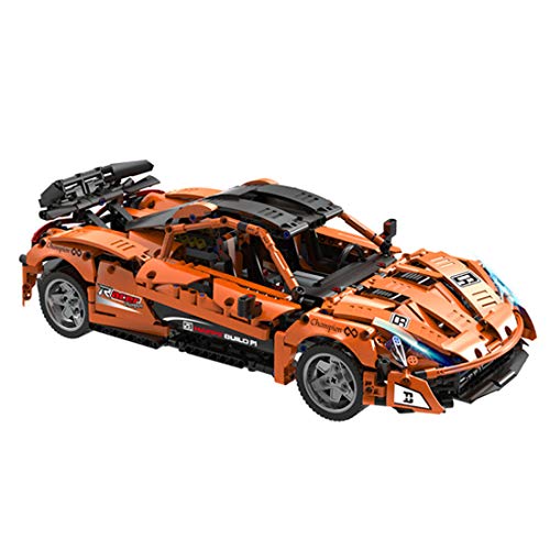 LDB SHOP Technik Bausteine Auto, 1363 Klemmbausteine Technik Sportwagen Bausatz, 1:12 Technik Rennwagen Modell Bauset… – Bild 4