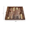 Backgammon Set Mosaic Design- Foldable Walnut Board - Classic Board Game - Size 20,5