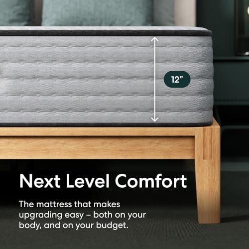 Image of Siena 12 inch Signature Hybrid California King Mattress - Medium Firm - Memory Foam & Innerspring System - 180-Night Trial - Pressure-Relief - Mattress in a Box