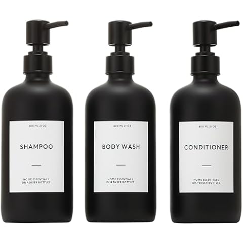 HOMCDALY 21oz Shampoo and Conditioner Dispenser Cover