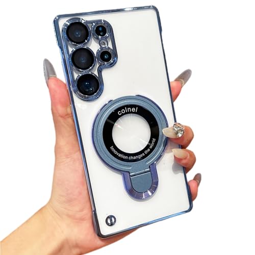 Coque arrière acrylique Samsung S22 Ultra support magnétique haut de gamme