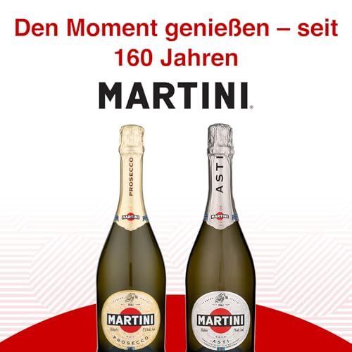 MARTINI Asti Schaumwein, 7,5% vol., 75cl / 750ml, halbsüßer italienischer Schaumwein