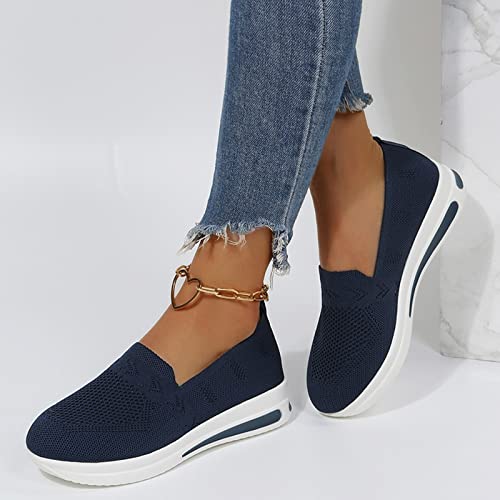 Sneakers For Women Slip On Lightweight Canvas Sneakers Comfort Low Top Fashion Casual Flat Non-Slip Shoes Soft Loafers #TOP4