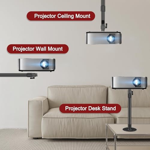 2-Be-Best Upgraded Projector Mount, Better Fixed Projector Ceiling Mount Projectors Wall Mounts with Extendable Length 14-24 in / 37-62 cm 360° Adjustable Projectors Mounts Black by 2-Be-Best - Used condition - US$24.45