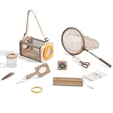 WOODEN TEETHER 昆虫採集セット 虫取りセット 木製 キッズ探検セット 虫取り網 伸縮式 昆虫探検セット 自然観察キット 8点セット おもちゃ 子供用 夏休み アウトドア 3歳以上