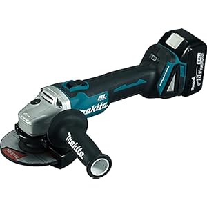 Makita DGA504RTJ Accu-haakse slijper, 18 V/5,0 Ah, inclusief 2 accu’s en oplader in Makpac