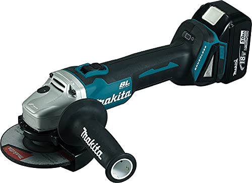 Makita Akku-Winkelschleifer, (18 V/5,0 Ah, im Makpac inklusive 2 Akkus und Ladegerät), DGA504RTJ