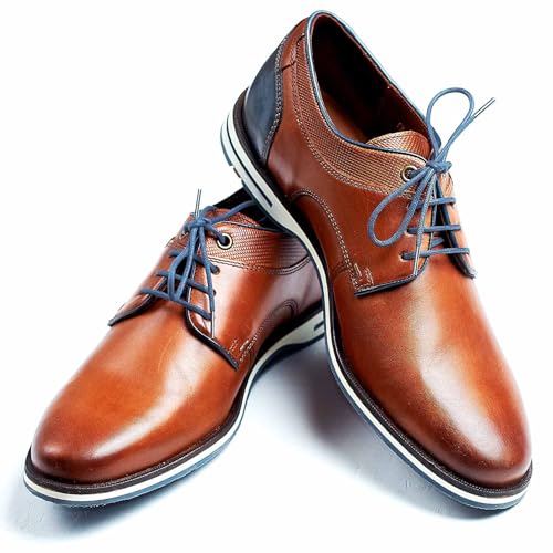 Image of VSUDO Waxed Round Dress Shoelaces, 1 /8 inch Thick Shoe Laces for Oxford or Dress Shoes (2 Pairs)
