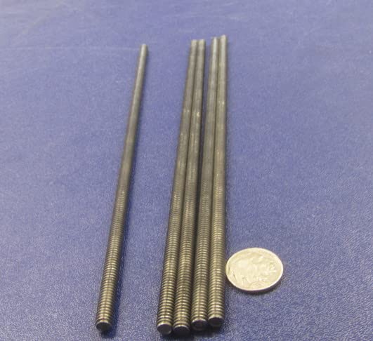 18-8 Stainless Steel Fully Threaded Round Rod 1/4-20 Thread Size x 12.00 Length 5 Pcs.