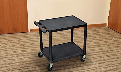 Luxor Lp26-B 26" H Av Cart - Two Shelves #TOP1