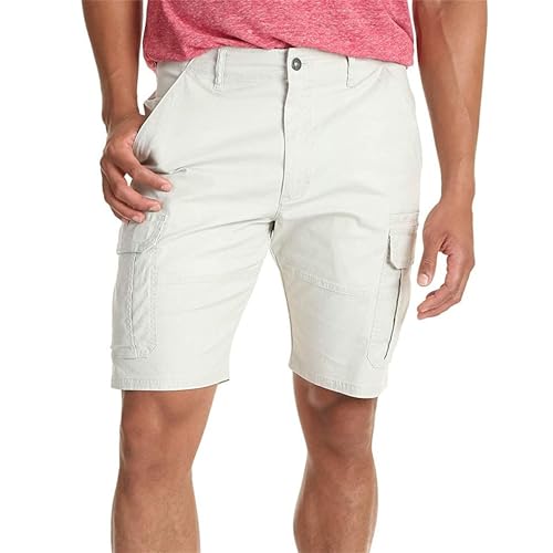 Short de pêche décontracté multi-poches en tissu stretch avec fermeture éclair fiable