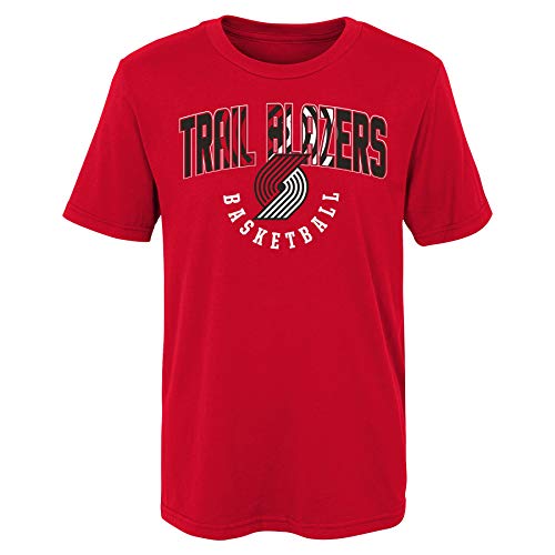 NBA Youth Boys (4-20) Hot Shot Short Sleeve Tee, Portland Trail Blazers Red Medium (10-12)
