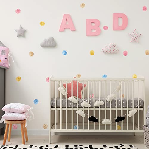 Rofarso 120 Decals 2.2'' Orange Watercolor Polka Dots Wall Decals Stickers Diy Removable Peel & Stick Wall Art Decorations Home Decor For Nursery Bedroom Living Room Playing Room #TOP3