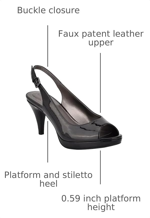 Bandolino Women's Melt Pump, Black Patent 002, 7 by Bandolino - Used condition - Image 3