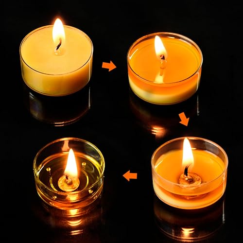 Aglary 25Pcs Pure Beeswax Tealight Candles thumb #2