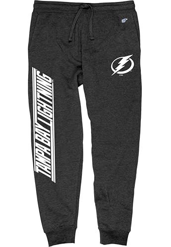 Blue 84 Men's NHL Officially Licensed Sweatpants Jogger Charcoal