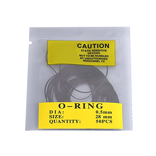950 Pcs O Ring Watch Back Gasket Rubber Seal Washers Set 0.6mm O-Ring Gasket Seal Replacement O-Rings for Watch Backs 19 Different Sizes 12-30mm(950pcs-0.6mm)